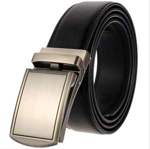 Ceinture en cuir de vachette JECCON pour homme, style décontracté, boucle en alliage, imprimée, durable, largeur 38 mm, motif uni, modèle à détection par aiguille - Product Image 6