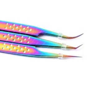 Pinces à cils pour Extension de cils, pinces à Volume de cils professionnelles de haute qualité avec Logo personnalisé, étiquette privée - Product Image 2