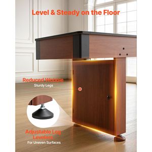 Tavolo da gioco 2-in-1 da 3,6 m per Shuffleboard e Bowling, Finitura in Legno Rustico, Resistente ai Graffi - Product Image 5