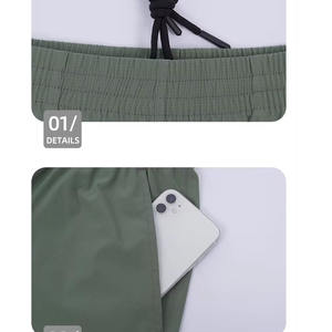 Wholesale New Arrival Rapid Sports Lightweight Breathable Waterproof Windproof Sports <b>Trousers</b> Fleece <b>Drawstring</b> Quick Dry Loose - Product Image 2
