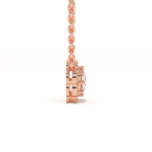 Pendentif Charme Classique pour Femme Aarinya en Diamant de Laboratoire Certifié IGI, Plaqué Or 14K, Taille Brillant, avec Halo, pour Bijoux de Fiançailles - Product Image 5