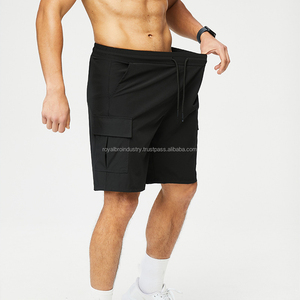 Pantalones cortos deportivos de entrenamiento atlético de verano para hombre, pantalones cortos de talla grande con bolsillos, ropa informal, pantalones cortos Cargo, patrón al por mayor - Product Image 6