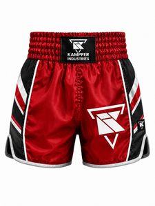 Superior Quality Boxing Shorts <b>Men</b> Red Black White Logo Front Quick Dry Polyester Fight <b>Trunks</b> Boxing Shorts With OEM - Product Image 1