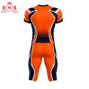 Ensemble d'uniformes de football respirants 100 % polyester orange et bleu marine pour hommes, tenue de sport personnalisée, service OEM MUDASSAR pour les entreprises de vêtements - Product Image 6