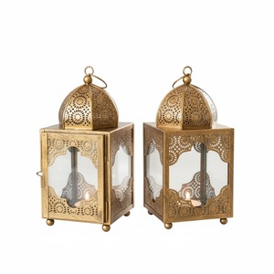 Farol de vela de metal blanco estilo marroquí, decorativo de hierro y vidrio, para colgar o colocar sobre mesa, decoración para el hogar, bodas, uso interior y exterior. - Product Image 3