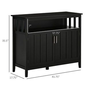 Black Living Room Cabinet for <b>Kitchen</b> Decor - Product Image 4