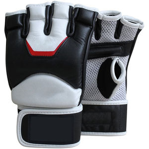 ถุงมือ MMA หนังแท้ปักโลโก้ตามสั่ง สำหรับการแข่งขัน บุโฟมนุ่ม งานฝีมือชั้นเยี่ยม ถุงมือต่อสู้ UFC MMA - Product Image 1