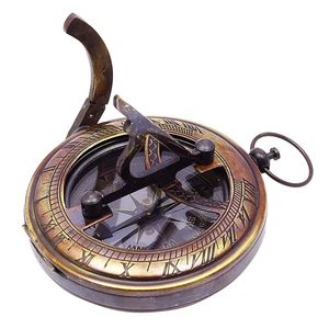 Boussole de poche en laiton, boussole de navigation nautique antique avec couvercle articulé, boussole d'exploration, boussole de voyage, objet de collection maritime, cadeau - Product Image 3