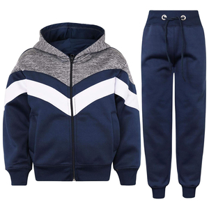 Ensemble de survêtement pour enfants avec sweat à capuche zippé et pantalon de jogging, personnalisable avec logo, fournisseur en gros, survêtement d'hiver pour enfants, survêtement polaire pour enfants - Product Image 1