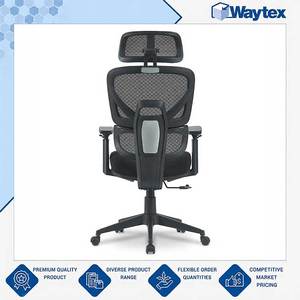 Chaise de bureau ergonomique professionnelle MATAR de qualité supérieure avec dossier haut et accoudoirs 3D Soft-Touch - Product Image 2