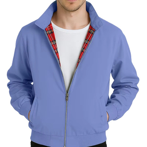 Servicio OEM al por Mayor, Chaqueta Bomber Clásica para Hombre, Azul Claro, Transpirable, de Lona, Informal, Vintage, de Invierno - Product Image 1