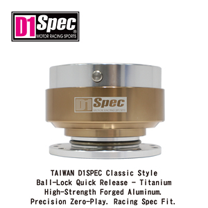 TAIWAN D1SPEC แบบคลาสสิก บอลล็อค ควิกเรลีส ไทเทเนียม อะลูมิเนียมฟอร์จความแข็งแรงสูง ความแม่นยำแบบ Zero-Play รุ่นเรซซิ่งสเปคฟิต - Product Image 1