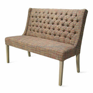 Modern Loveseat Settee Button Tufted <b>Sofa</b> Couch Upholstered Banquette Dining <b>Bench</b> Living Room Furniture - Product Image 2