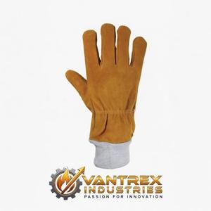 Best Quality Fire Fighter <b>Gloves</b> Cow Split Leather With <b>Moisture</b> Barer Fire Fighter <b>Gloves</b> for Fireman - Product Image 3