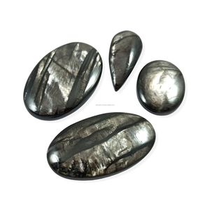 Aamna Gems Onyx noir naturel, pierres précieuses en éclats ovales, polies, approuvées par un tiers, pour la fabrication de bijoux - Product Image 5