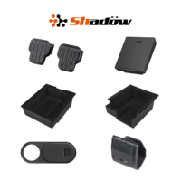 8 pièces, organiseur de console centrale moderne et durable en TPE, accessoires pour Tesla Model Y/3