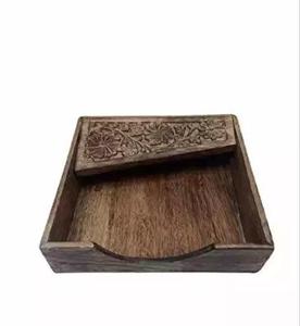 Latest Laser Cut Wooden Tissue Box Holder For Homes Office & Car Use Chic Napkin Box Dispenser For <b>Aesthetic</b> Homedecor Accessory - Product Image 6