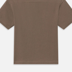 Factory Rate Men Modern Fit Short Sleeve Tee Shirt Button Closure Turn <b>Down</b> Collar Breathable Cotton Casual Outfit Solid Color - Product Image 6