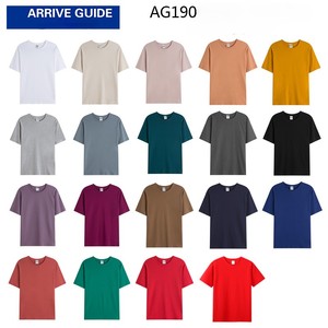 T-shirt à manches courtes en coton pur 190g, col rond, broderie personnalisée avec logo, prix usine Chine-Bangladesh, vente en gros. - Product Image 2