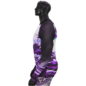 Camiseta de Compresión Rashguard Personalizada de Spandex con Protección UV UPF 50+ de Manga Larga para Hombre, para Jiu Jitsu, BJJ y MMA - Product Image 3
