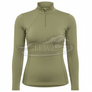 เสื้อเบสเลเยอร์แขนยาวสำหรับขี่ม้าผู้หญิง ดีไซน์ทันสมัย เหมาะสำหรับการฝึกซ้อมและการแสดง  ชุดขี่ม้า เสื้อสำหรับขี่ม้า - Product Image 1