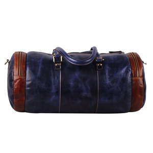 Wholesale Breathable Quick Dry Custom Genuine Leather Fashion Waterproof Travel Overnight Duffel Bag Gym Sports for <b>Men</b> - Product Image 5