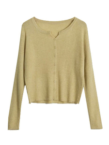 Cardigan en tricot côtelé rose à manches longues, boutonné sur le devant, couleur unie, pull pour homme, vêtement de printemps - Product Image 4
