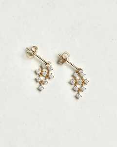 ต่างหูเพชรทรงกลมแบบคลัสเตอร์ 14K ทองคำแท้ ดีไซน์มินิมอล เครื่องประดับชั้นดีสำหรับผู้หญิง ของขวัญแต่งงานสำหรับเธอ - Product Image 5