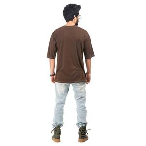 Camiseta de Manga Corta para Hombre, Talla Grande, Color Sólido, Cuello Redondo, Informal, Tejida, 100% Algodón, Corte Regular - Product Image 3
