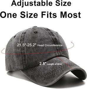 Daizha Sports Washed Denim Baseball <b>Cap</b> Unisex Adjustable Solid Color Casual <b>Vintage</b> Sporty Four Seasons 100% Cotton Adult Size - Product Image 2