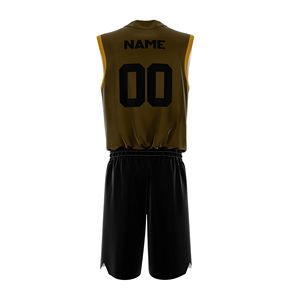 Uniforme de basket-ball noir unisexe pour adultes, personnalisé, respirant, été, 100% polyester, logo imprimé de haute qualité, personnalisable, OEM - Product Image 4
