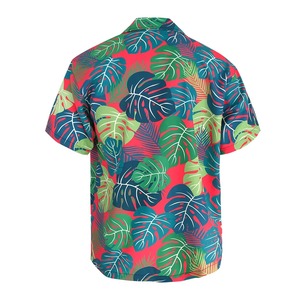 Custom Sublimation Hawaiian <b>Shirt</b> Tropical Print Beach <b>Shirt</b> Short Sleeve <b>Button</b> Up Summer Casual Wear OEM Wholesale - Product Image 4