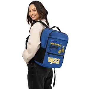 Mochila Utilitaria Sigma Gamma Rho, Gran Capacidad, Múltiples Bolsillos, Bolsa de Viaje Resistente, Estilo Sororidad, para la Universidad, Escuela, Uso Diario - Product Image 1