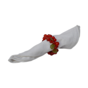 Decor <b>Red</b> Colored Crystal <b>Bracelet</b> Design Napkin Holder With Industrial Quality Aluminium Metal Design Napkin Ring - Product Image 3
