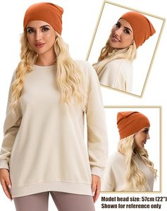 Shagaf Sports Wear Solid <b>Slouchy</b> <b>Beanie</b> Winter Hat 100% Acrylic Lightweight Knit Cap Ripped Unisex Casual Outdoor Travel - Product Image 5