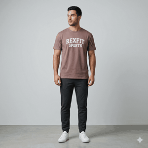 T-shirt de sport surdimensionné à col rond, impression personnalisée de haute qualité, homme, coton, streetwear, long, lourd, t-shirt long. - Product Image 1