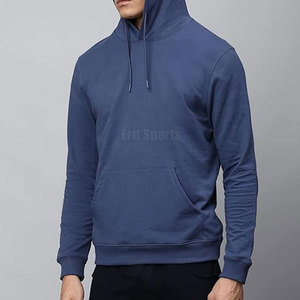 Sweat à capuche pour homme de la collection hiver, design personnalisé, logo imprimé, 100% coton, motif uni, pull léger - Product Image 2