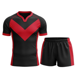 Conjunto de Uniforme de Rugby Personalizado Unisex, Logotipo del Equipo Impreso, Poliéster Transpirable, Ropa Deportiva Antibacteriana, Fabricante OEM ODM - Product Image 1