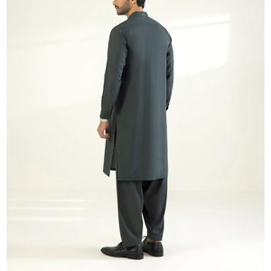 Shalwar Kameez de Manga Larga para Hombre, Tela Suave y Cómoda, Ropa Étnica Tradicional, Corte Regular para Oficina y Reuniones Familiares - Product Image 2