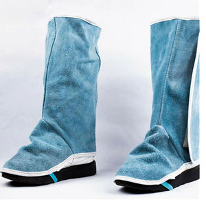 Protège-chaussures de soudage résistants au feu, protections de bottes en cuir croûte de vachette, robustes pour la lutte contre les incendies, la construction et les soudeurs - Product Image 5