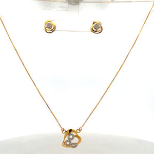 Conjunto de Collar y Pendientes de Oro Amarillo de 22K con Sello BIS - Joyería de Diamantes con Mariposa Hecha a Mano AU916 - Product Image 5