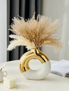 Jarrón de flores de aluminio hecho a mano y personalizado para decoración del hogar y jardín, macetas doradas, centros de mesa para bodas - Product Image 6