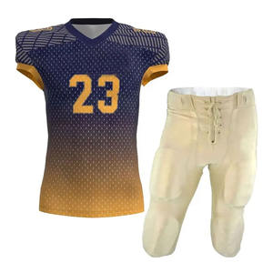 Uniforme de fútbol americano en oferta, conjunto personalizado con jersey de malla y pantalones estampados por sublimación - Product Image 1