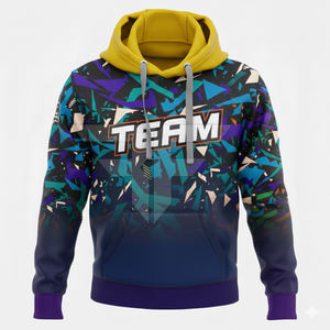 Оптовая продажа: Мужская зимняя флисовая толстовка из смесового хлопка, настраиваемая, повседневная, быстросохнущая, дышащая, 300 г - Product Image 1