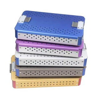 Oferta Económica: Caja de Esterilización de Aleación de Aluminio de Una Sola Capa Marrón y Dorada con Tapete de Silicona para Bandeja de Esterilización - Product Image 2