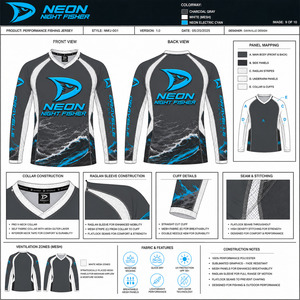 Chemise de pêche à manches longues personnalisée OEM UPF 50+, séchage rapide, jersey sublimé pour pêcheur, protection solaire UV, haut de performance pour tournoi - Product Image 5