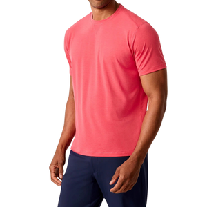 T-shirt décontracté pour homme, coupe classique, bleu clair, col rond, manches courtes, logo personnalisé, 100% polyester, t-shirt de performance - Product Image 6