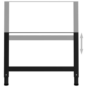 Set di 2 Telai per Mobili in Metallo Regolabili con Rivestimento in Polvere Nera - Product Image 4