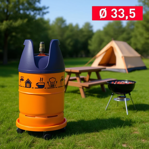 Telaio per bombola di gas con ruote da 33,5 cm per supporto serbatoio propano - Product Image 3