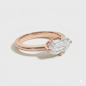 Anillo Octogonal de Oro Sólido de 10K con Corte Escalonado de Estilo Oriental, Anillo de Compromiso con Diamante Cultivado en Laboratorio de 1.25 CT, Anillo de Boda para Mujer - Product Image 6